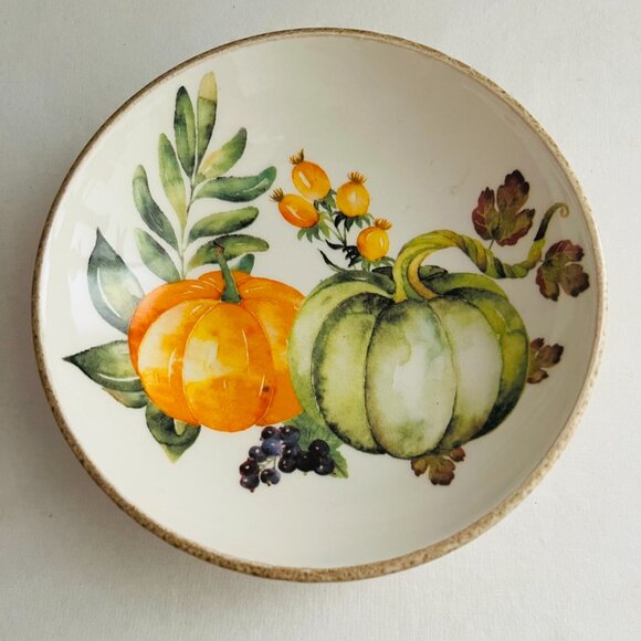 Vintage Hand Painted Pumpkin Bowl - Picture 4 of 5